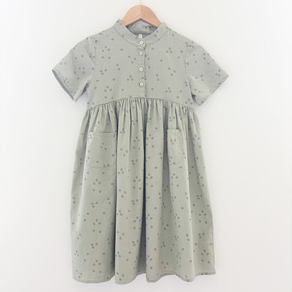 Rylee & Cru, Light Sage, Diamond Motif, Girls Size 8/9